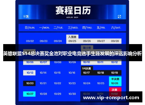 英雄联盟S14总决赛奖金池对职业电竞选手生涯发展的深远影响分析