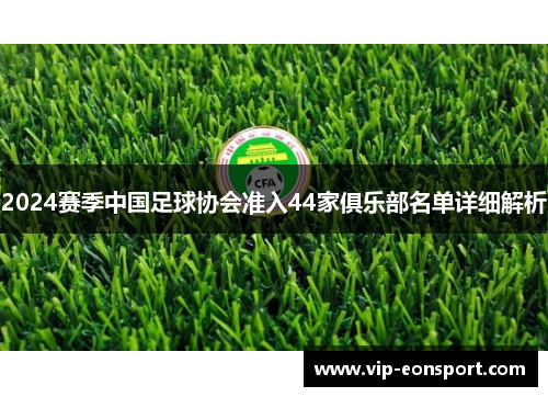 2024赛季中国足球协会准入44家俱乐部名单详细解析