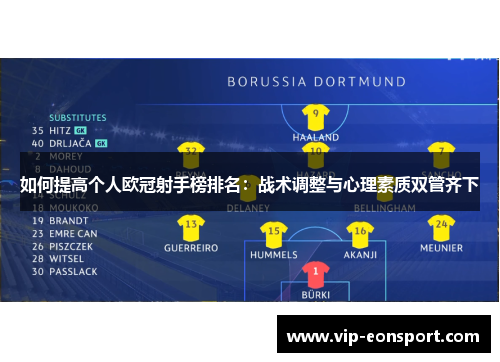 如何提高个人欧冠射手榜排名:战术调整与心理素质双管齐下 如何提高个人欧冠射手榜排名:战术调整与心理素质双管齐下