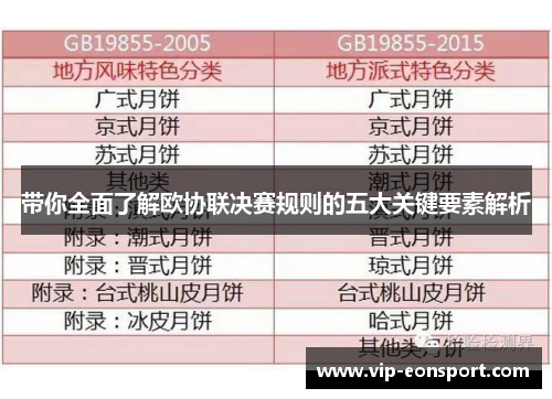 带你全面了解欧协联决赛规则的五大关键要素解析
